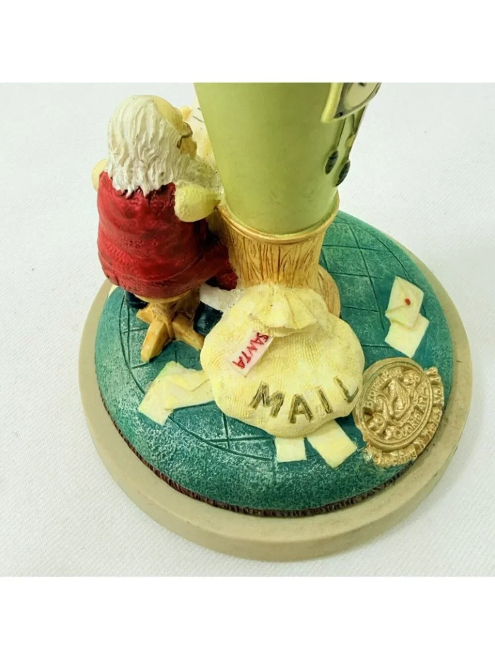 Vintage Brown Bag Cookie Christmas Santa Stamp #44 Press Checking Twice 24 Dec